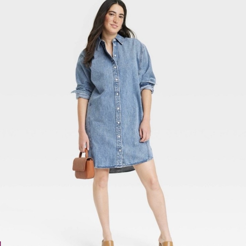 Denim Shirt Dress - Picture 7 of 8